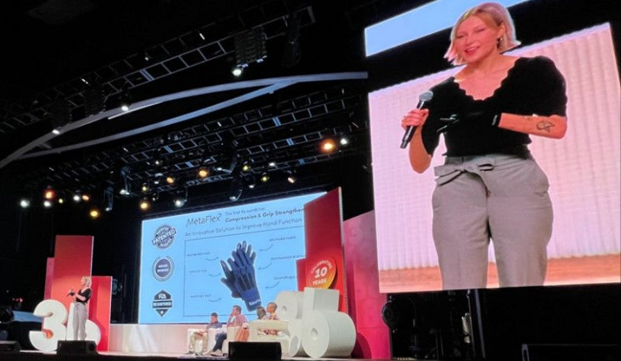 Tea Phillips, MetaFlex Founder & CEO presenting at competition