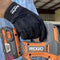 man holding power tool with MetaFlex Grip Strengthening Compression Gloves