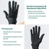 MetaFlex adjustable grip strengthener compression gloves provide gentle compression to reduce pain, swelling ,and stiffness while providing a comfortable compression and breathable fit